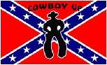 Cowboy Up flag Rebel style