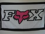 FOX white pink flag