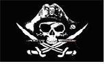 Jolly roger tri core hat flag