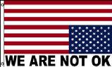 WE ARE NOT OK USA upside down flag