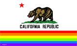 Rainbow California flag