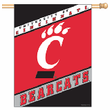 Cincinnatti Bearcats Vertical Banner Flag 27" X 37"