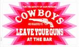 Leave your guns @ bar flag