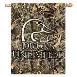 DUCKS UNLIMITED CAMO VERTICLE FLAG