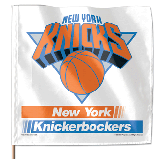 KNICKS-NEW YORK KNICKERBOCKERS STICK FLAG 16X17