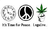 Its Time for Peace Legalize flag