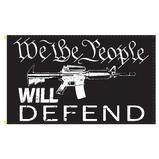 We The People WILL DEFEND rifle flag
