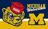 Michigan Wolverines MAGA flag