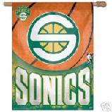 NBA SEATTLE SUPER SONICS FLAG 27 X 37 BANNER