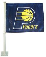 PACERS INDIANA PACERS CAR FLAG WITH WALL MOUNT