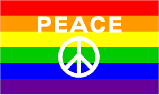 Peace symbol rainbow Flag