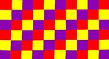 RED, YELLOW AND PURPLE CHECKERED 