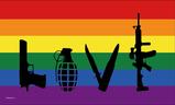 Rainbow Weapons Love flag