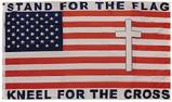 USA Stand For The Flag Kneel For The Cross flag
