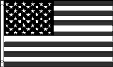 Black & White USA flag