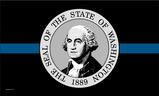WASHINGTON STATE Thin Blue Line flag