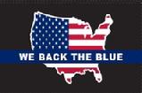 USA Cont TBL We Back The Blue black flag