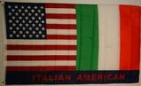 USA Italy friendship flag