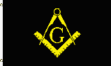 Masonic black gold flag