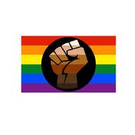 BLM Rainbow fist flag