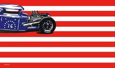 Hot Rodder Liberty Stripes  flag 