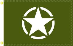 Green Army white star flag