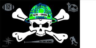 Thunders blue n green to the bone flag