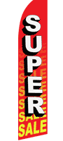 SALE SUPER SALE SWOOPER FLAG RED AND YELLOW