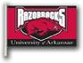 Arkansas Razorbacks Car Flag 11' X 18"